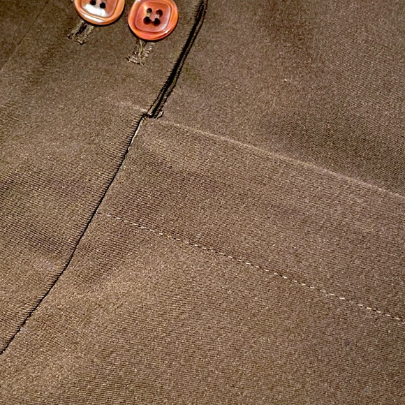 2 button chocolate brown slacks. - Picture 4 of 4